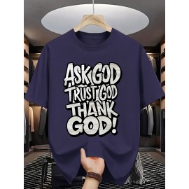 Men's Casual Short Sleeve T-Shirt with Bold 