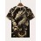 Summer Fashion Golden Dragon Print Short-Sleeved Round Neck T-Shirt - Men's Casual All-Match Outdoor Top