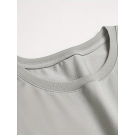 Men'S Stylish Lion Graphic T-Shirt - Brown with Golden Accent Design, Casual Summer Wear, Lightweight Polyester Fabric, Round Neck, Machine Washable, Casual Summer Top|Round Neck Shirt|Polyester Fabric