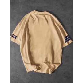 [Men's Slogan T-Shirt] Soft Polyester Men's Street Fashion T-Shirt | 