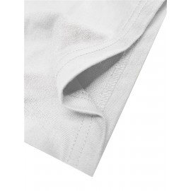 Men's Graphic T-Shirt - Relaxed Fit Streetwear Tee with Fearless Bear Design, White Crew Neck Shirt for Casual Summer Outfits & Edgy Fashion Statements, Machine Washable Top, Distressed Lettering, Durable Print