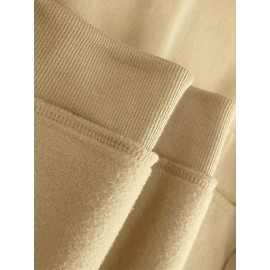 [Graphic Print Hooded] Men's Beige & Orange Graphic Print Hooded Sweatshirt - Oversized Streetwear Pullover with Balaclava Design, Soft Fabric & Front Pocket, Casual Winter Warmth, Machine Washable (PC610-S) - Fall Winter Fashion Essential