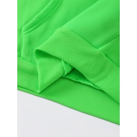 Vibrant Green Hooded Sweatshirt with Bold 