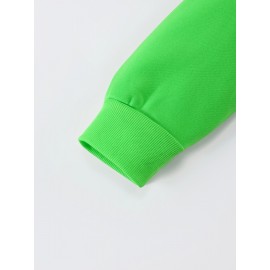 Vibrant Green Hooded Sweatshirt with Bold 