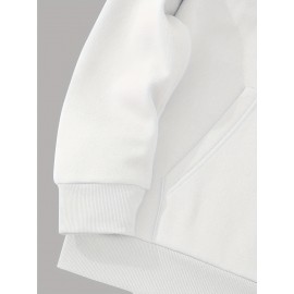 [Three-Piece Hoodie Set] Three-Piece Set Of Fashionable Element Print Hoodies, Men's Casual Pullover Sweatshirt With Long Sleeves, Slightly Stretchy Knit Polyester Fabric, Regular Fit Men's Hoodie