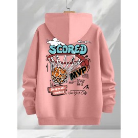 [Three-Piece Hoodie Set] Three-Piece Set Of Fashionable Element Print Hoodies, Men's Casual Pullover Sweatshirt With Long Sleeves, Slightly Stretchy Knit Polyester Fabric, Regular Fit Men's Hoodie