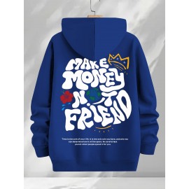 [Three-Piece Hoodie Set] Three-Piece Set Of Fashionable Element Print Hoodies, Men's Casual Pullover Sweatshirt With Long Sleeves, Slightly Stretchy Knit Polyester Fabric, Regular Fit Men's Hoodie