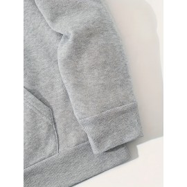 [Three-Piece Hoodie Set] Three-Piece Set Of Fashionable Element Print Hoodies, Men's Casual Pullover Sweatshirt With Long Sleeves, Slightly Stretchy Knit Polyester Fabric, Regular Fit Men's Hoodie