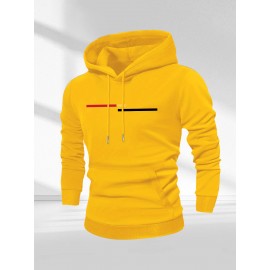 Men'S Casual Minimalist Style Hoodie, Paris Letter Print Men'S Long Sleeve Hoodie Three-Piece Set