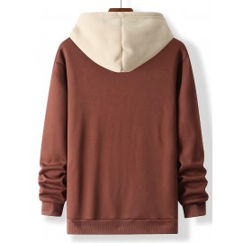 [Men's Anime Hoodie] Trendy Anime Hoodie | Men's Black with Red & White Print, Casual Drawstring Pullover, Front Kangaroo Pocket, Long Sleeve, Polyester Blend, All Seasons