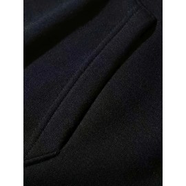 Men's Hooded Sweatshirt - Cold-Resistant Athletic Pullover Hoodie with Front Pocket, Royal Blue Gym Jacket for Running, Hiking, Casual Outfits - Machine Washable Polyester Hoodie for Men, Gym Hoodie