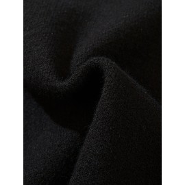 ANDREILEE Unisex Skull Print Crew Neck Sweater, Street Style Acrylic Blend, Loose Fit, Long Sleeve, Ripped Tassel Detail, Knit Pullovers for Fall/Winter