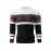 Men'S Fashionable Striped Knit Pullover Sweater - Stretchy Blend, Long Sleeve, Round Neck, Black/White/Red Vertical Stripes, Casual Style for Fall/Winte