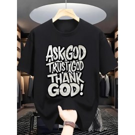 Men's Casual Short Sleeve T-Shirt with Bold 