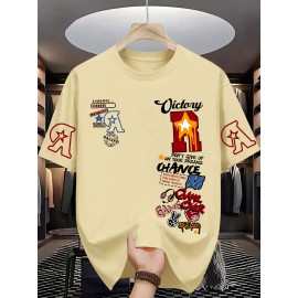 Men'S Vibrant Orange Graphic T-Shirt - 