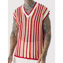 Openwork Crochet Vest